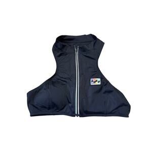 BILLABONG Halter top, zip up, Women's Bikini top, size Small, Black